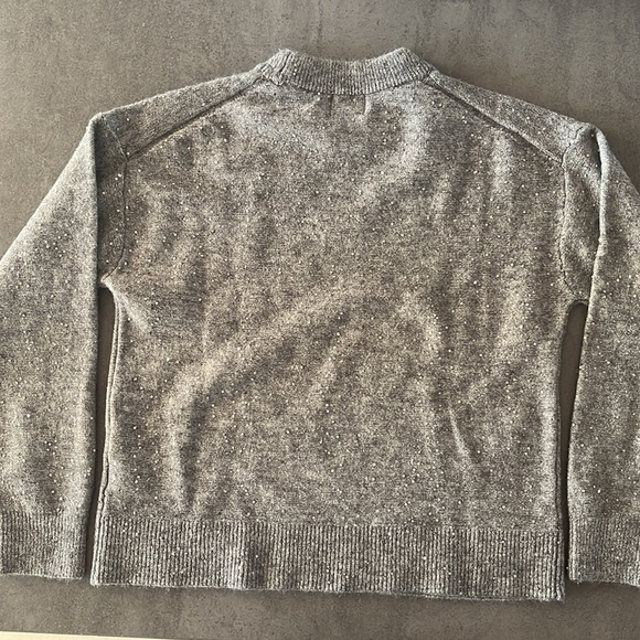 H&M Gray Shiny Boyfriend Embellished Sweater XS - Picture 7 of 11
